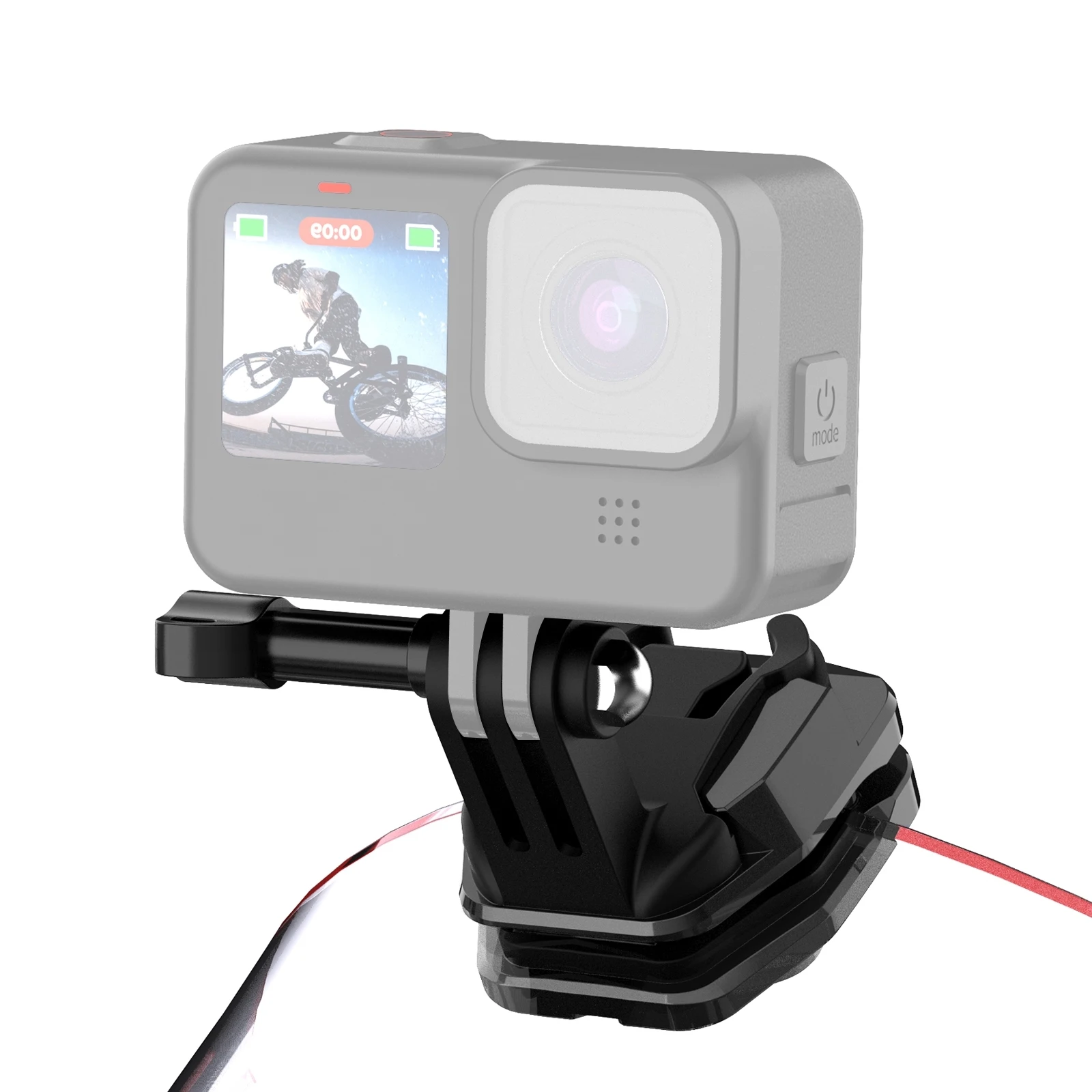 PULUZ Motorcycle Windshield Action Camera Mount Clip for GoPro Hero12 Black/DJI Osmo Action 4/ Insta360 X4/Ace Pro Action Camera