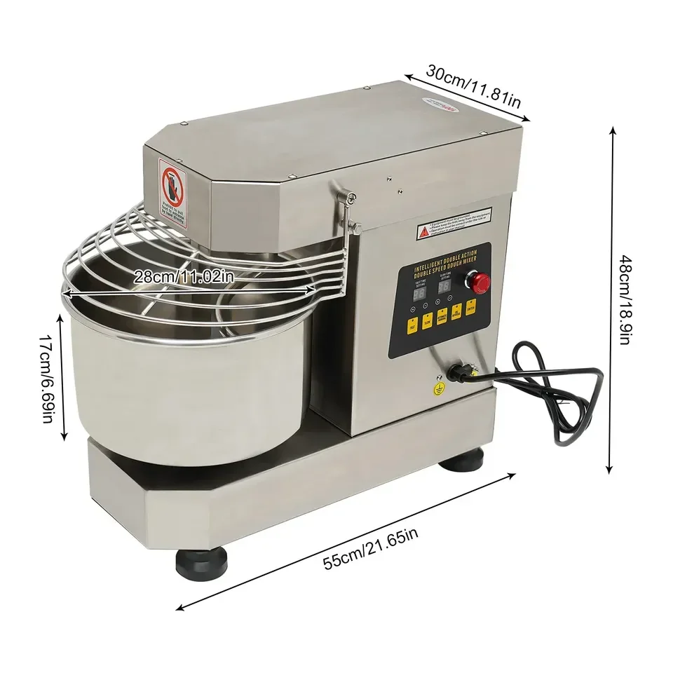 7L  Digital Dual Speed Small Type Dough Mixer hine Dough-Mixing Equipment for Home and Restaurant