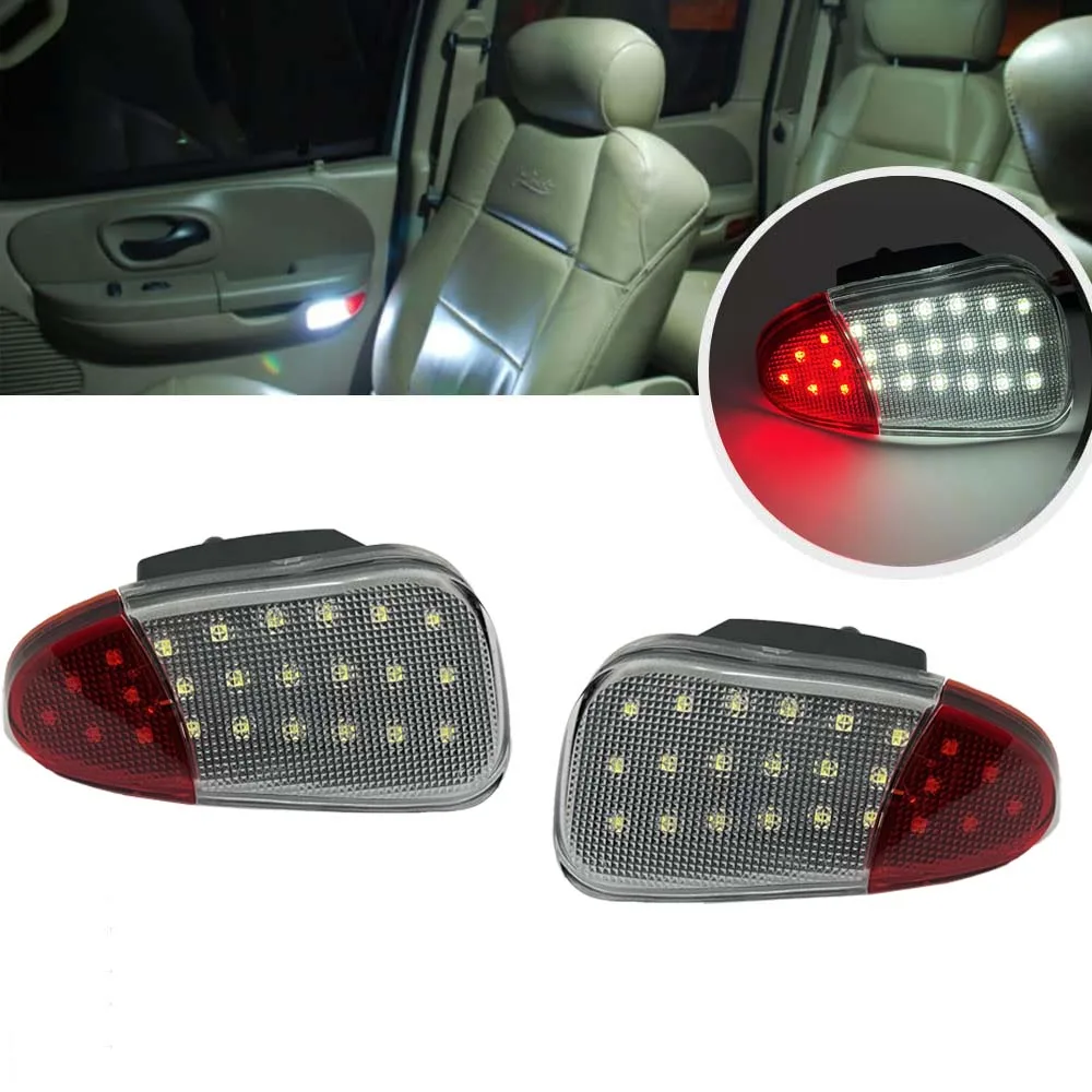 1-Pair Car Interior Door Panel Courtesy Light 12V LED Lamps For Ford F-150 1997-2003 Pickup Ford F-250 Duty 1997-1999