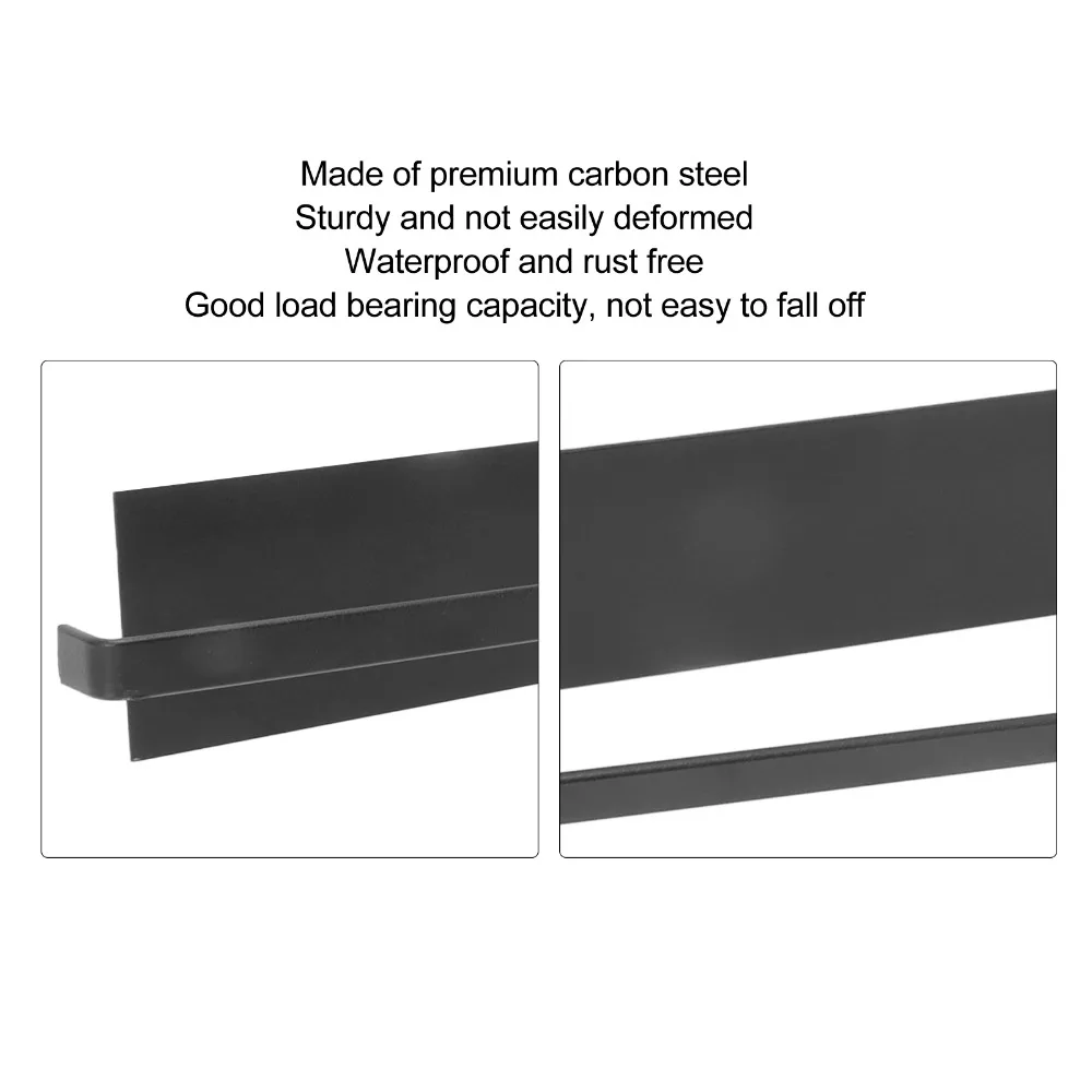 Carbon Steel Paper Towel Holder Wall Mounted Elegant Simple Paper Towel Roll Rack Black White Easy Installation Towel Bar Rack