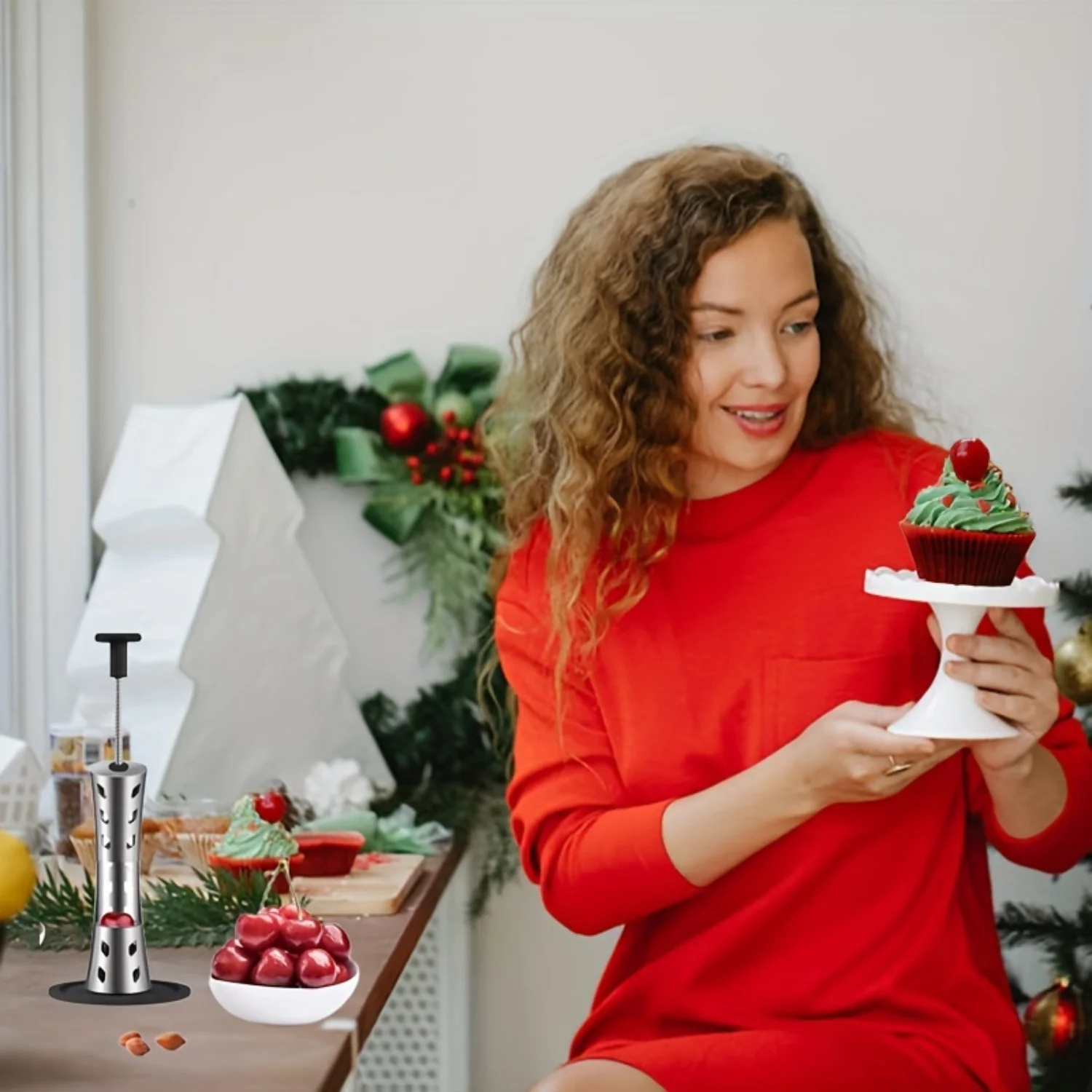 Cherry Corer Tool-herramienta de eliminación de semillas y núcleos sin esfuerzo, multifuncional para varias frutas, dispositivo reutilizable y duradero