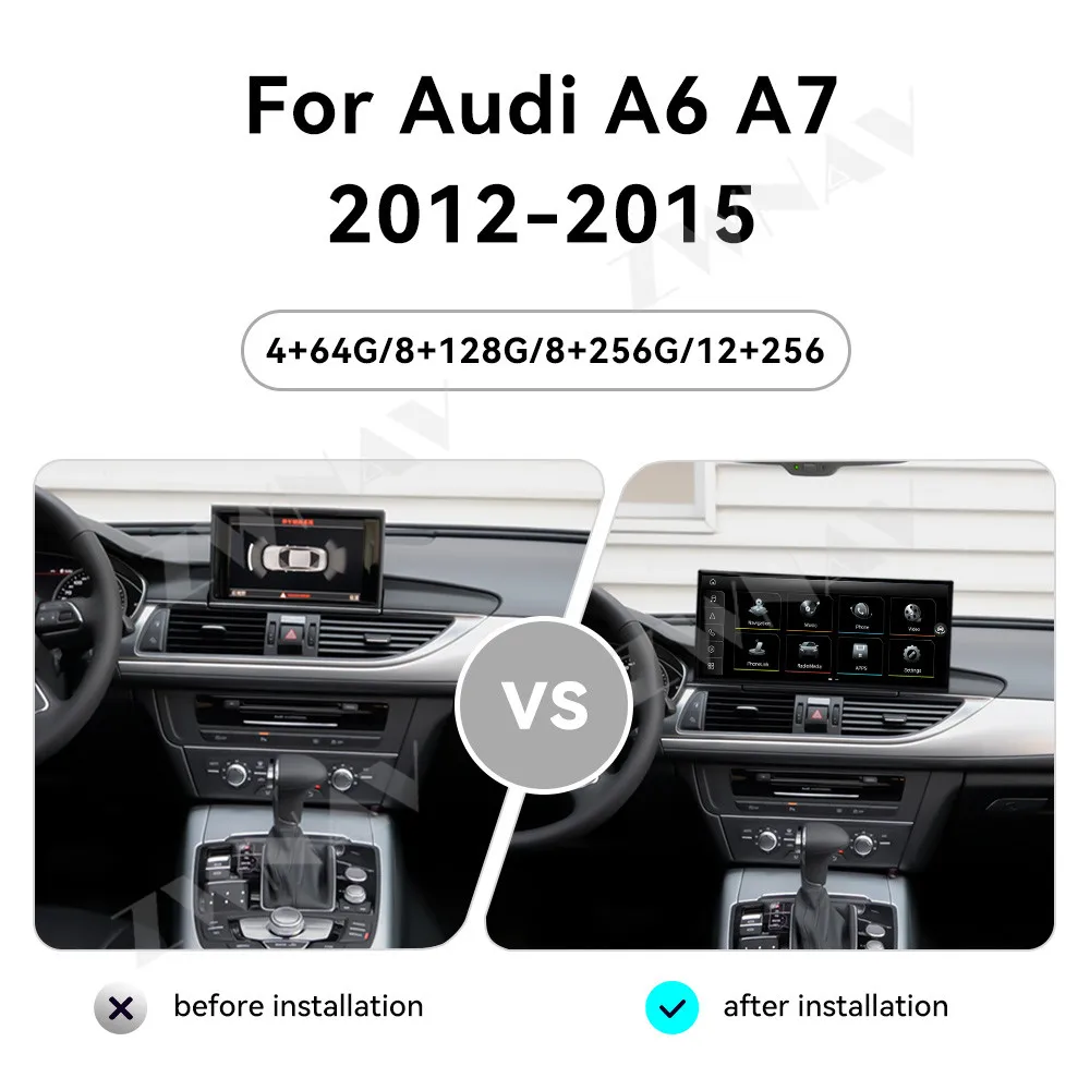 

Wireless CarPlay Android Auto 15.8" Touch Screen Android 15 Car Radio For Audi A6 A7 2012-2015 GPS Navigation Stereo Head Unit
