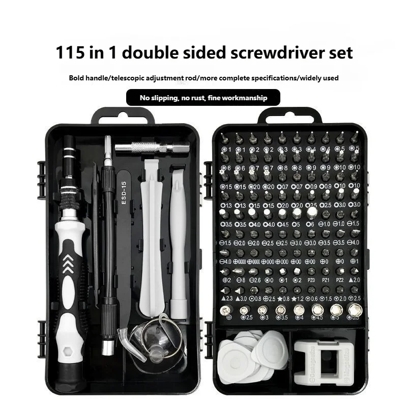 115-in-1 Industrial Grade Precision Screwdriver Set Quick Repair for Phones Watches Computers DIY Electronic Devices OEM