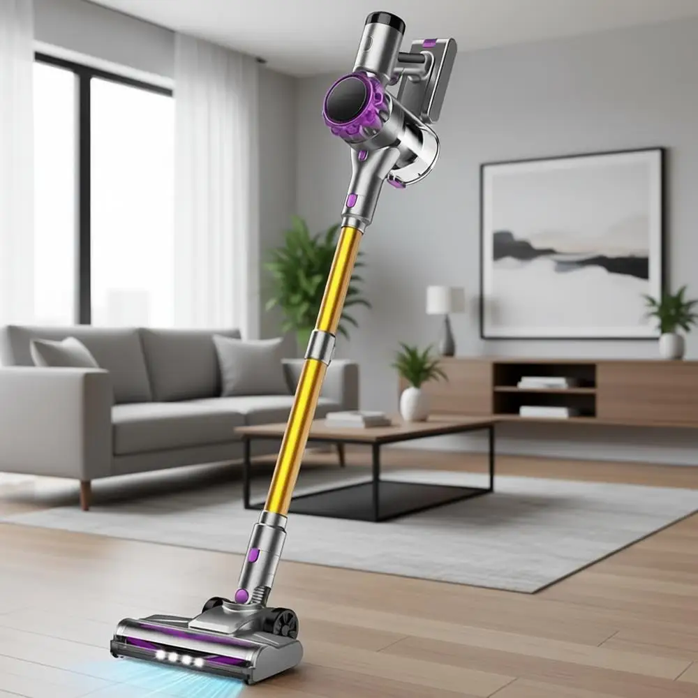 

Мощные пылесосы с силой всасывания 45 кПа для дома, перезаряжаемый вертикальный пылесос с 55-минутным временем работы, самонесущий, идеально подходит для шерсти домашних животных, Ca