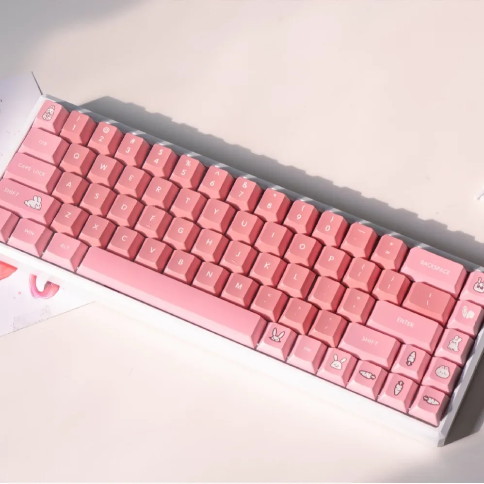 Simple rabbit hot sublimation keycap PBT raw material, the original factory is highly suitable for most standard 13