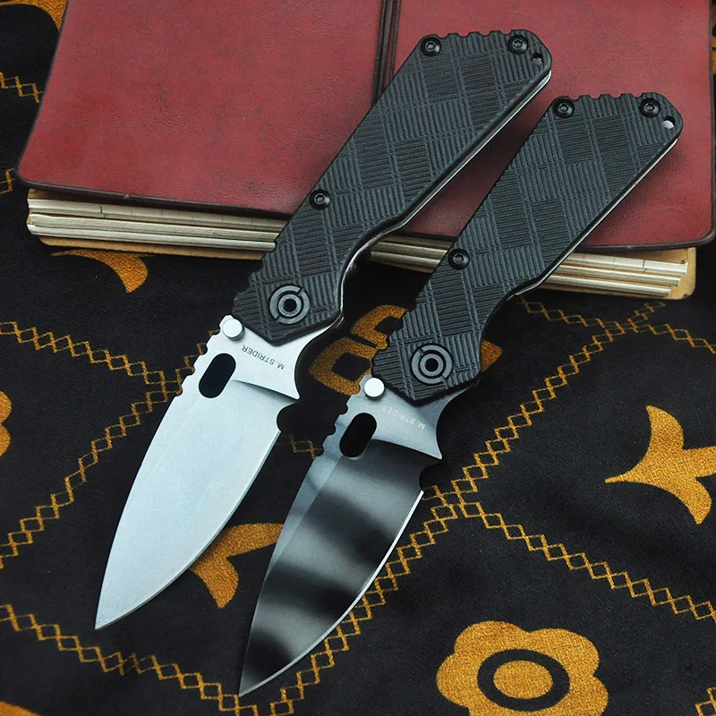 

Strider Titanium + G10 Ручка SMF/SNG Tiger Stripe Plain MAGNACUT Blade Складной нож Открытые карманные ножи Тактический инструмент EDC