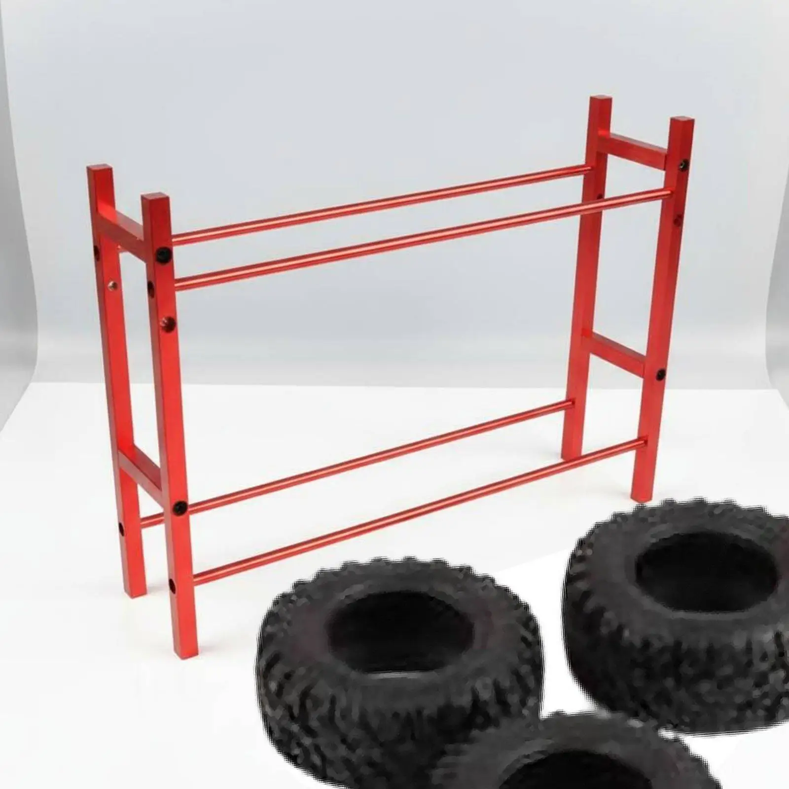 RC Car Wheel Display Rack Simulation Scene Decoration 1/10 Scale Tire Rack view 5