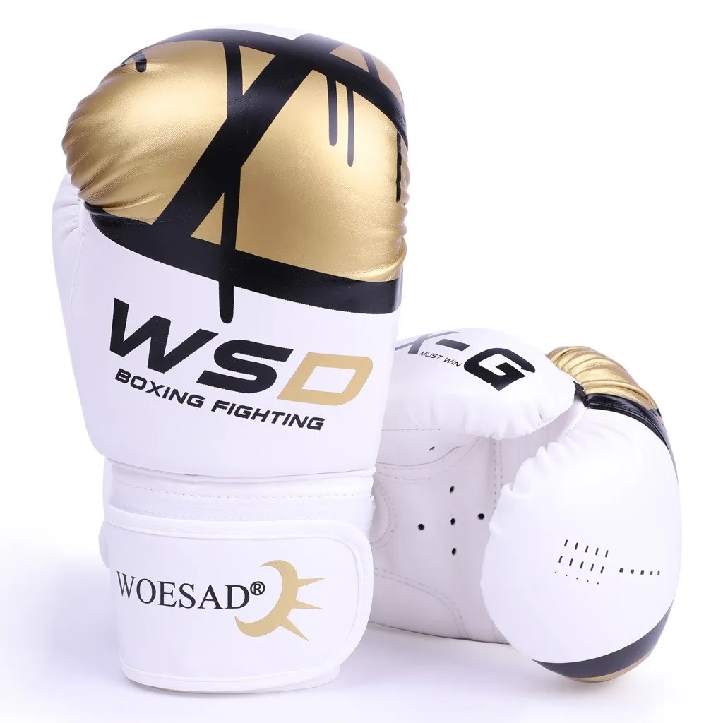 WOSWEIR Kick Boxing Gloves Men Women PU Karate Muay Thai Guantes De Boxeo Free Fight MMA Sanda Training Adults Kids Equipment