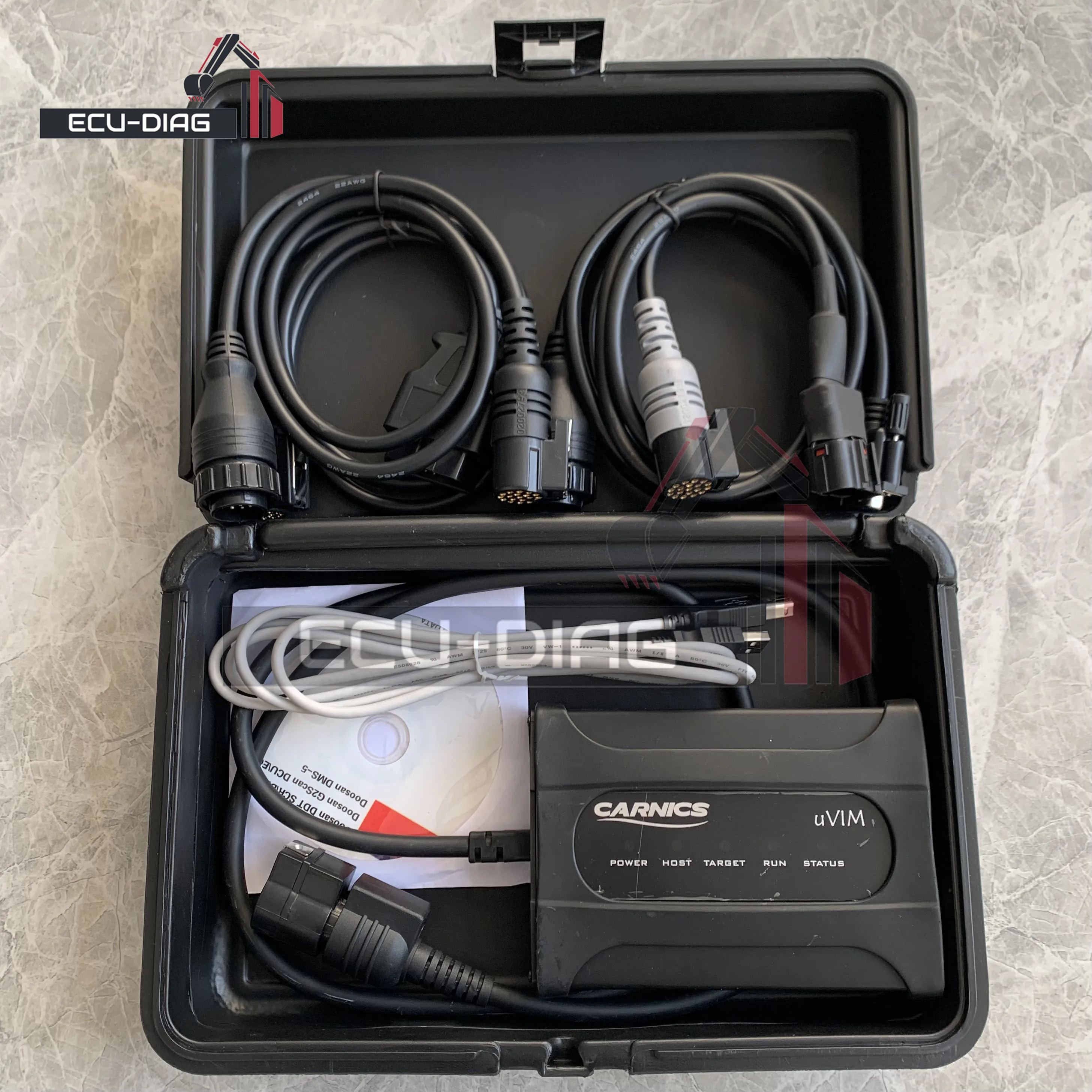 斗山 uVIM オリジナルモデル通信インターフェーススキャナキットヘビーデューティフォークリフトショベルローダー診断ツール検出器