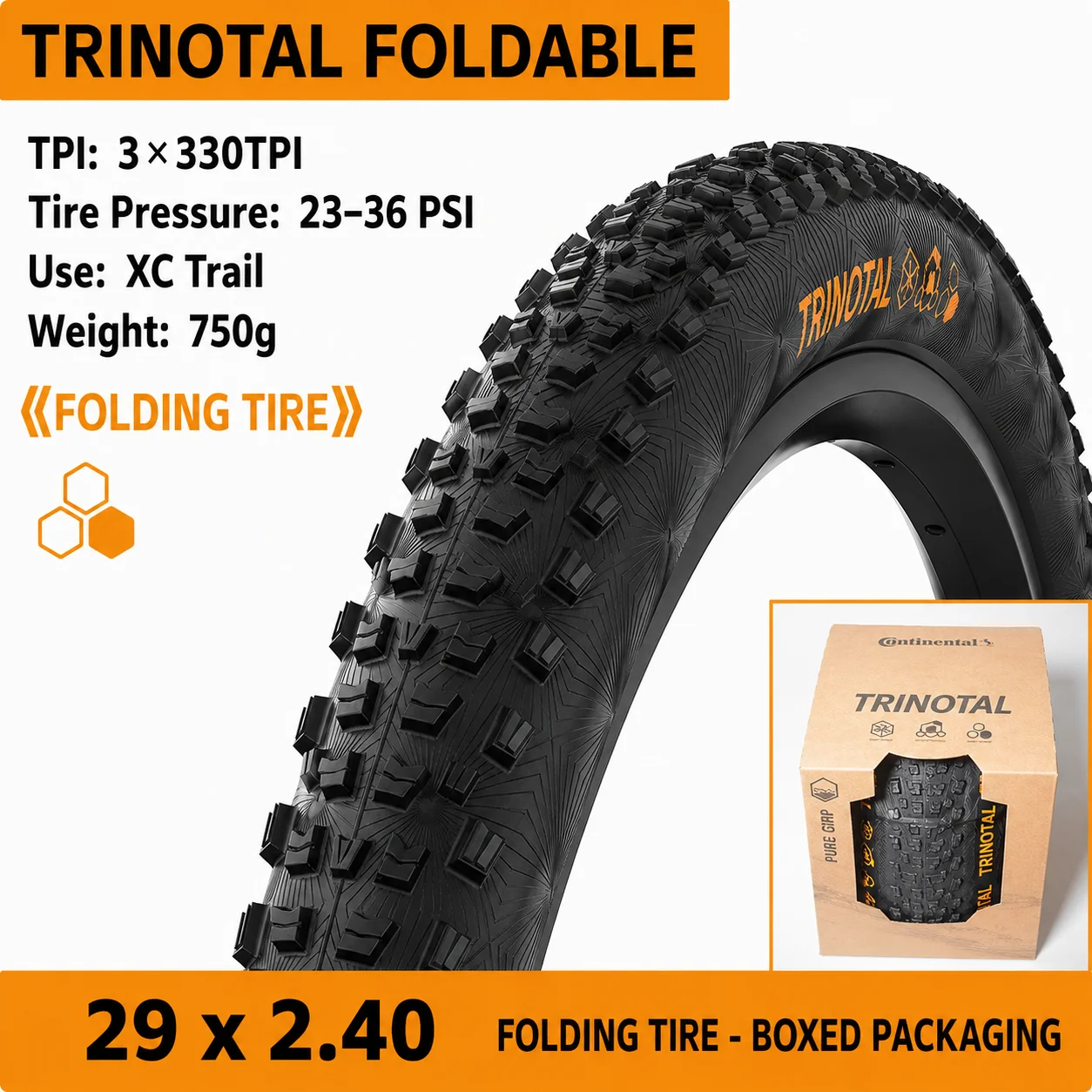 コンチネンタル MTB タイヤ チューブレスリム 29x2.40