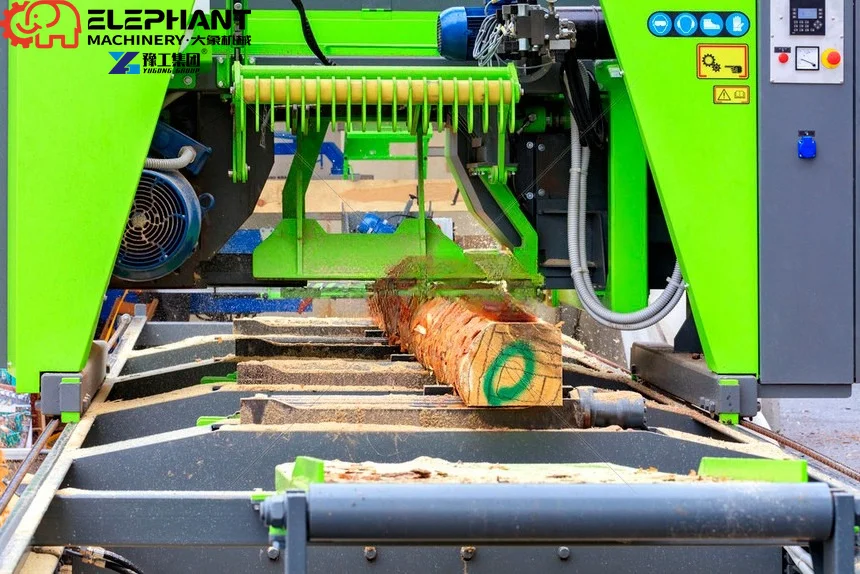 Horizontal Log Band Saw Mill 15HP 780mm Diameter Wood Cutting Machine With 380V Motor
