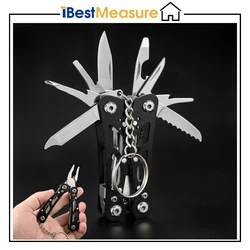 Portable Pocket Multitool 420 Stainless Steel Multitool Pliers Knife Screwdriver for Outdoor Survival Camping Hunting and Hiking