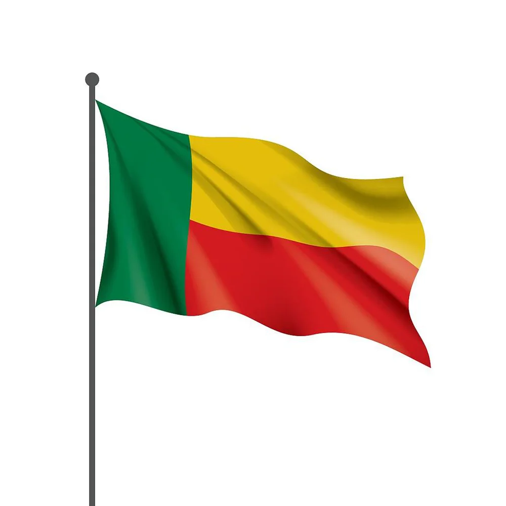 (SKY FLAG)Benin flag 90*150cm polyester Hanging banner Benin National Flag for decoration
