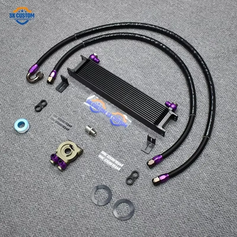 Hot Sale SK CUSTOM for GR Yaris Engine Oil Cooler Kit Direct Fit Racing Cooling Aluminum Radiator AN10