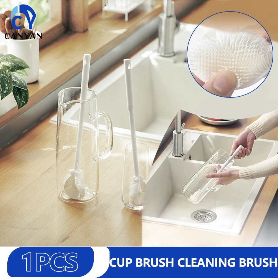 Cup brush cleaning long-handled small brush, water cup wall breaker, cleaning gap brush, glass cup bottle brush, kitchen tools