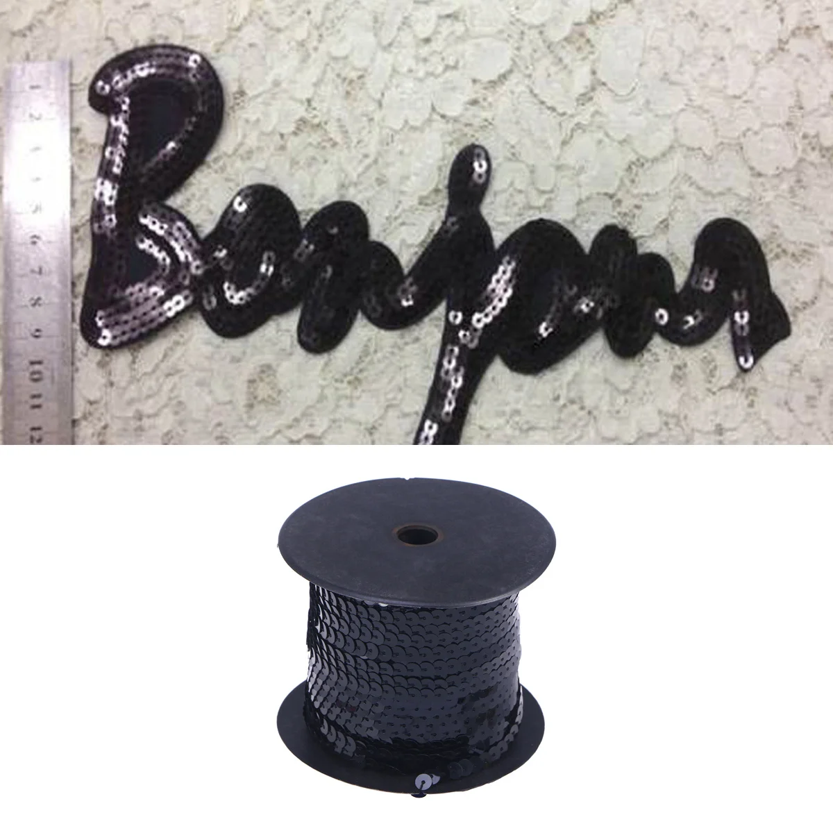 

100 Yard 6Mm Flat Sequin String Ribbon Elastic Pvc For Diy Clothing Hats Embroidery Craft Decor Paillette Applique Handicraft