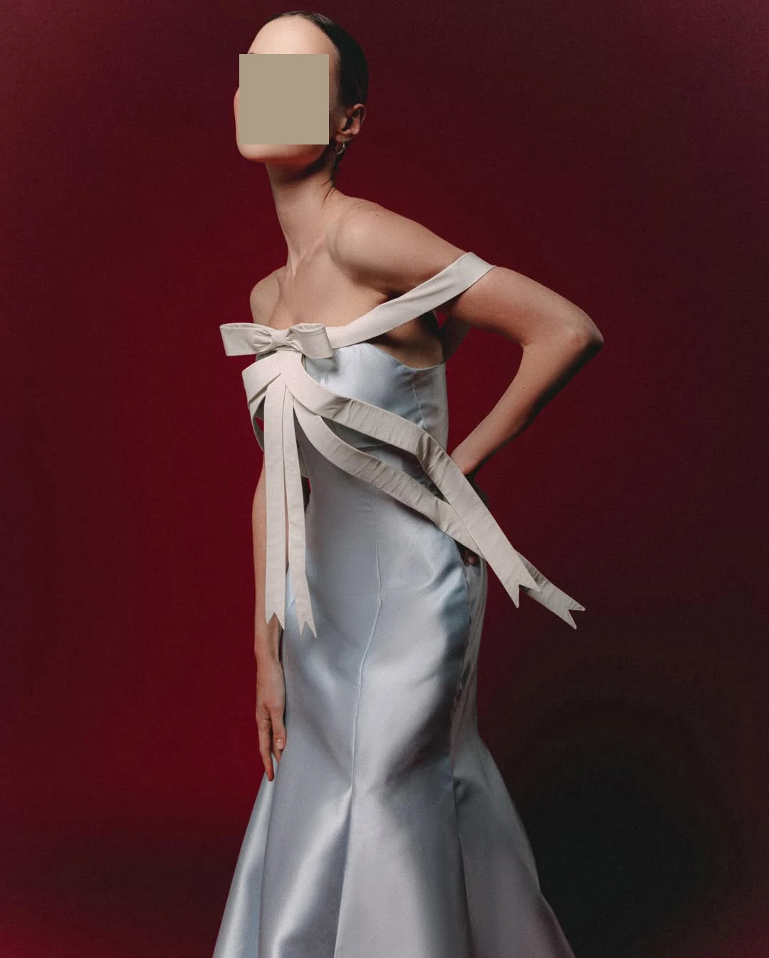 Vestidos de Noche elegantes personalizados para mujer, vestidos de lujo hasta el suelo con lazo grande, sirena de satén con hombros descubiertos y cremallera para graduación