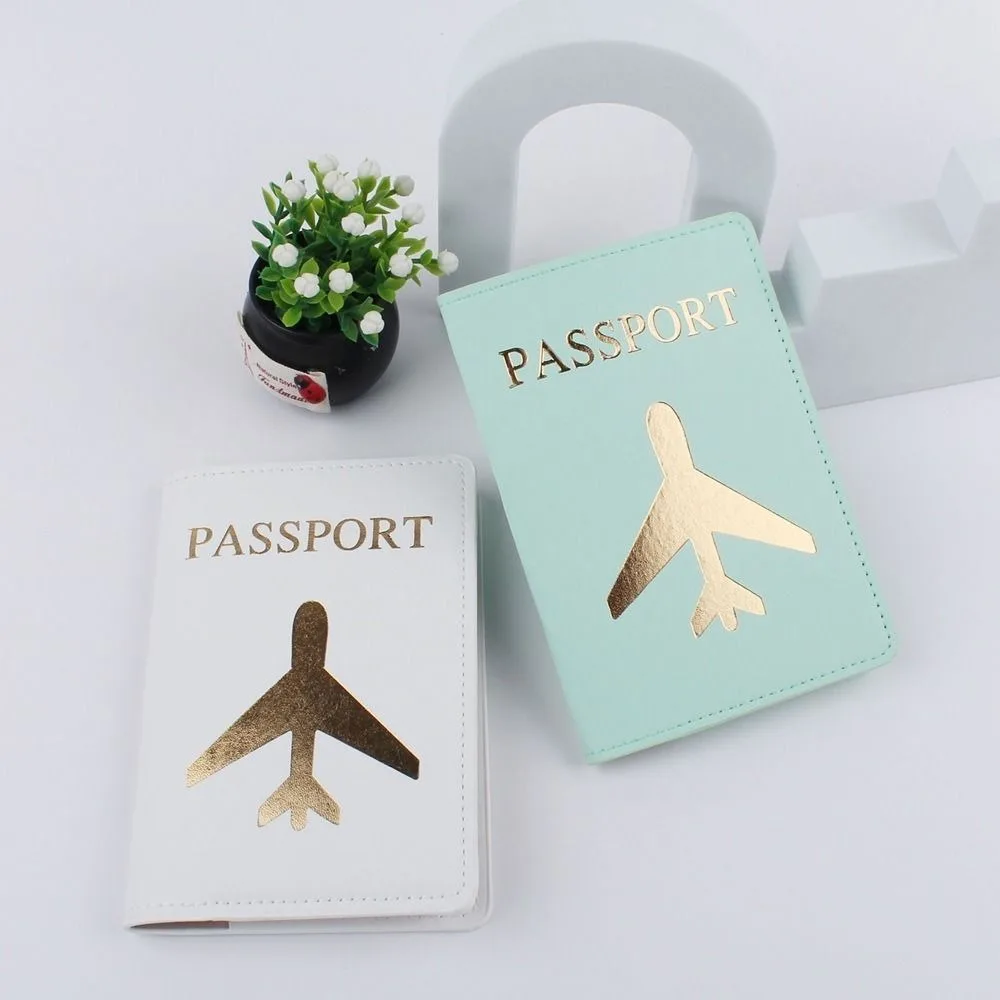 PU Leather Ticket Holder Travel Accessories Travel Wallet PU Card Case Passport Protective Cover Passport Clip Passport Holder