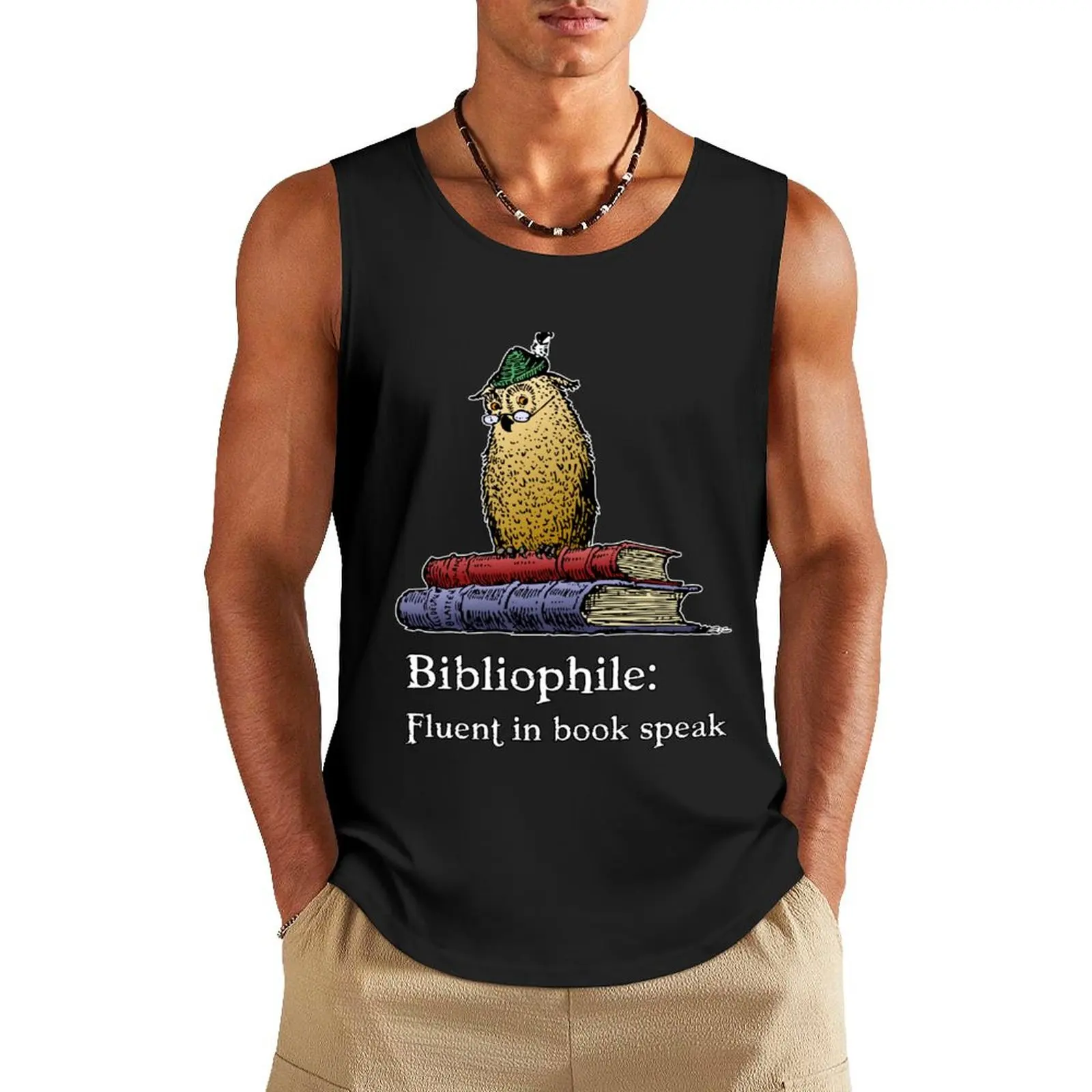 Bibliophile Tank Top Sleeveless men vest men t-shirt for men Men's clothing