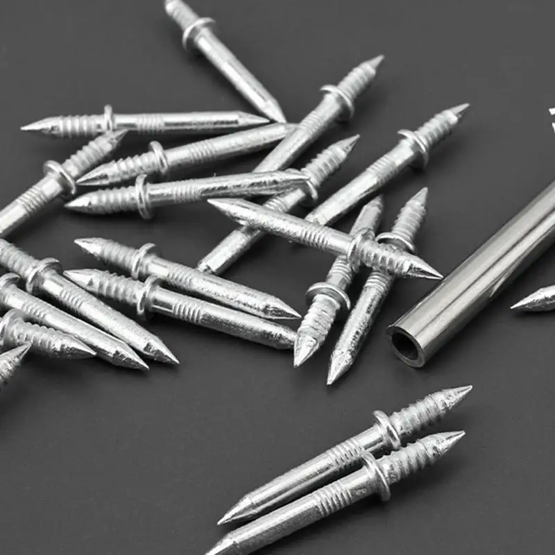 100PCS Carbon Steel Nails for Seamless Baseboard Installation High Strength Single Head Two-way Hardware Non-Marking Nails