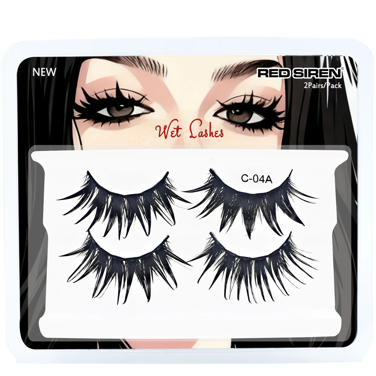 マンガ風まつげ スパイクアニメまつげ 2ペア コスプレ用つけまつげ ウィスピーまつげストリップ ドールアイ スパイク ウェットフェイクまつげ