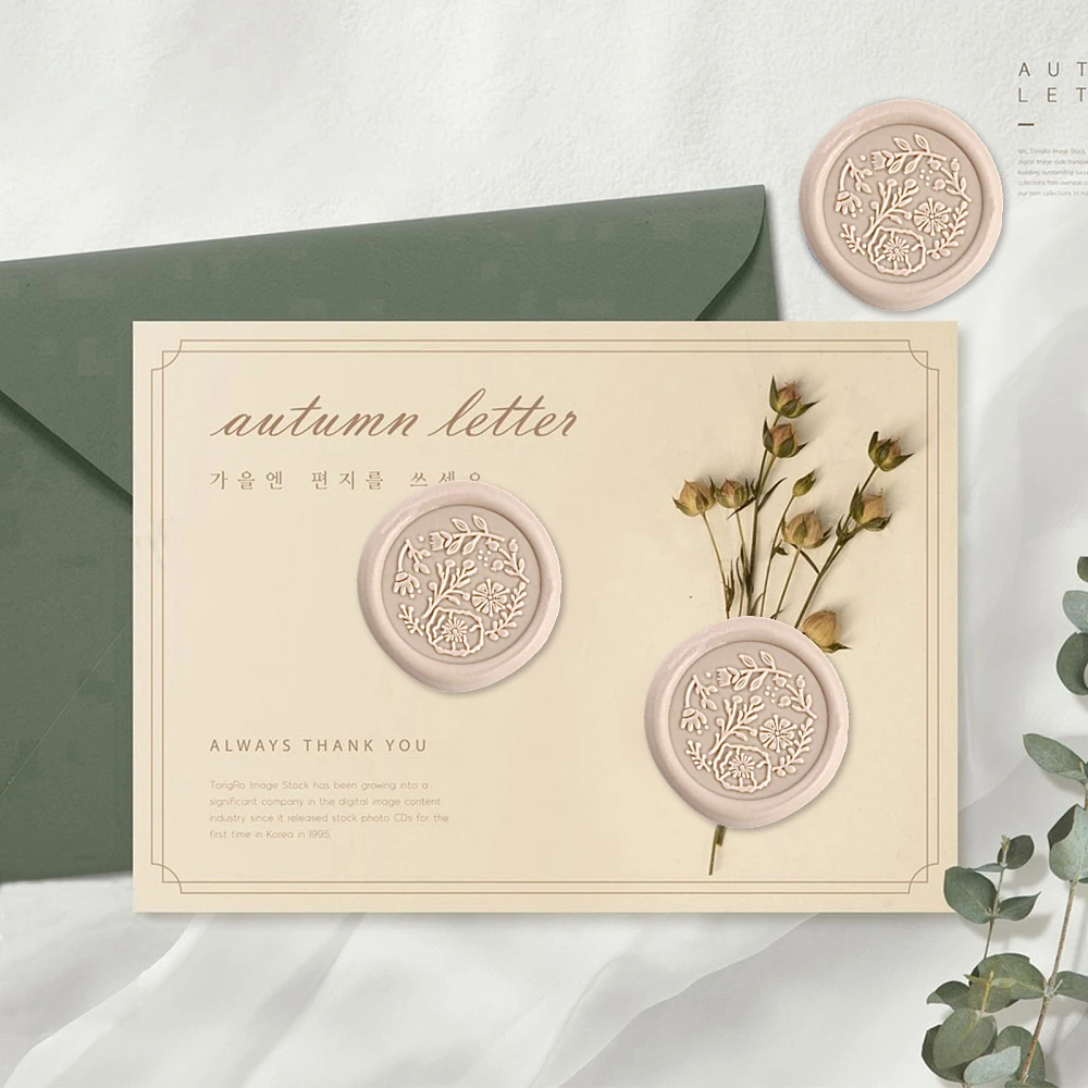 25pcs White and Grey Wreath Wax Seal Stickers Envelope Seal Stickers for Wedding,Bithday,BabyShower,Thanksgiving,Invatation