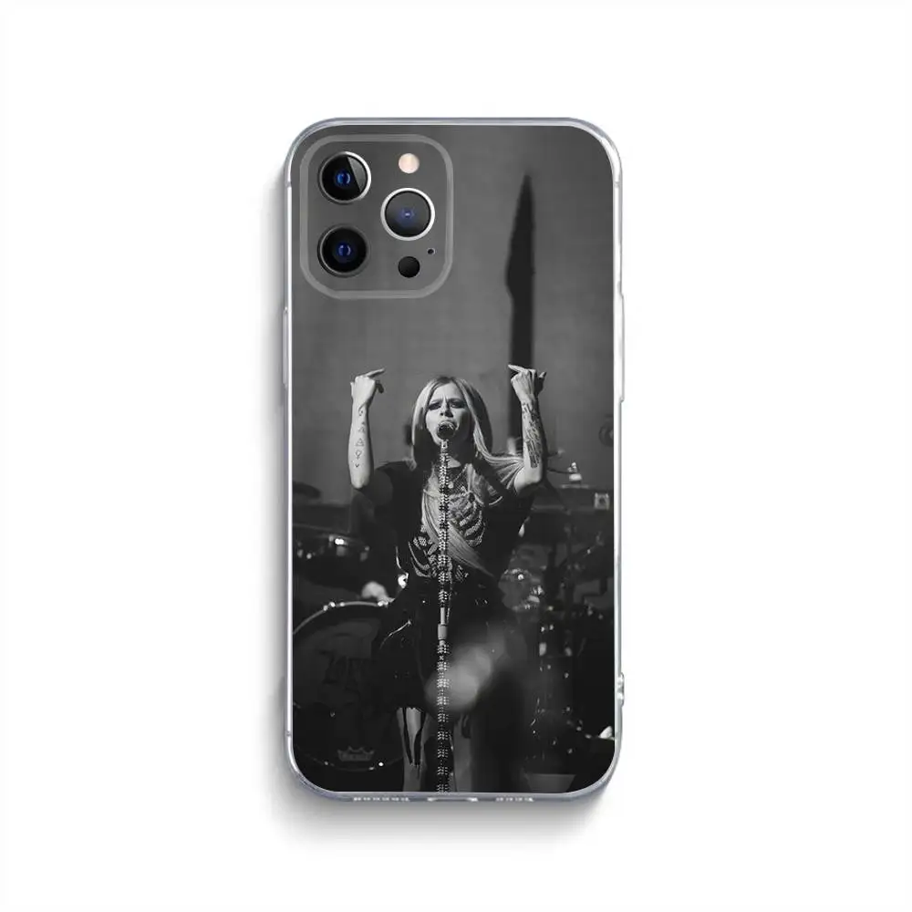 Funda de teléfono A-Avril Singer L-Lavignes para iPhone 16,15,14,13,12,11,Pro,Max,Xs,Xr,X,7,8,Plus,Mini funda transparente de silicona