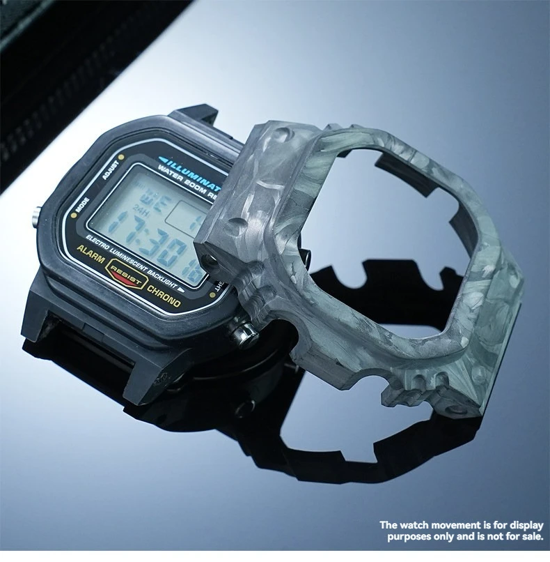 Carbon Fiber Modified Watch Case for Casio G-SHOCK DW-5600 DW-5610 GMW-B5000 Small Square Watch Bezel