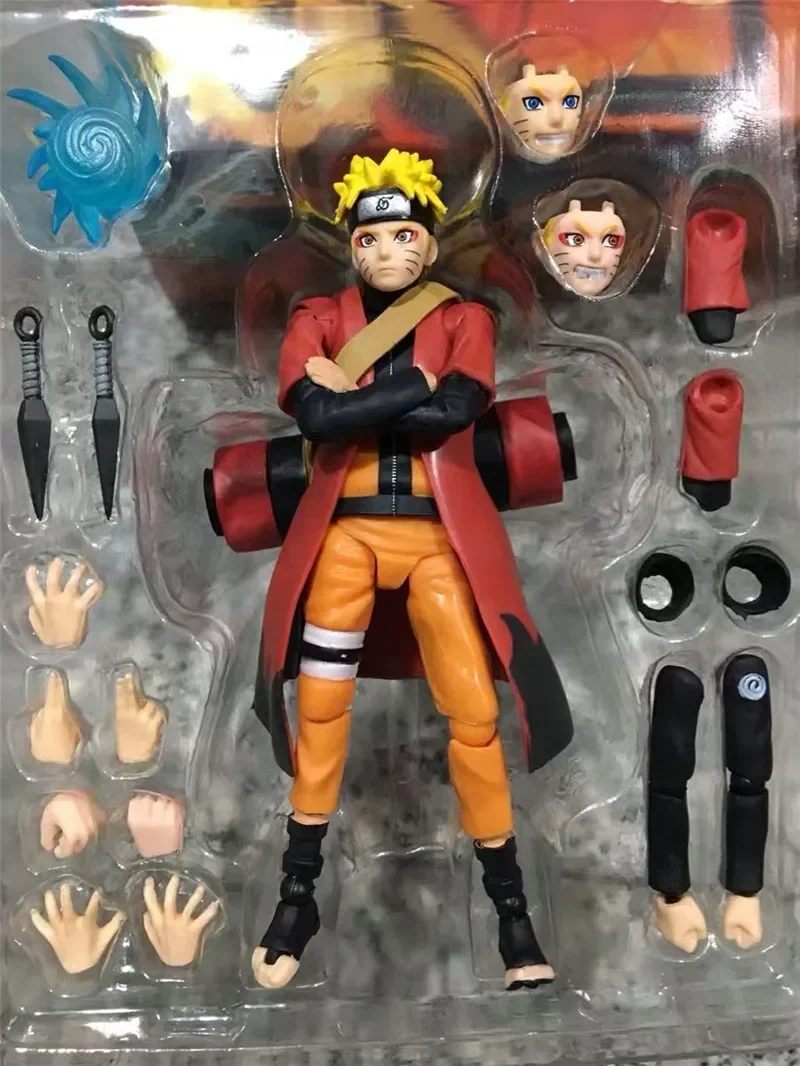 Figura de Anime Uzumaki Rasengan, articulaciones súper móviles, cambio de cara, colección de figuritas, modelo de regalo, Naruto Shippuden, juguetes