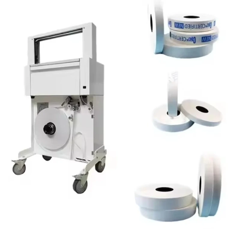 Professional vertical strapping machine Automatic paper Opp tape strapping machine