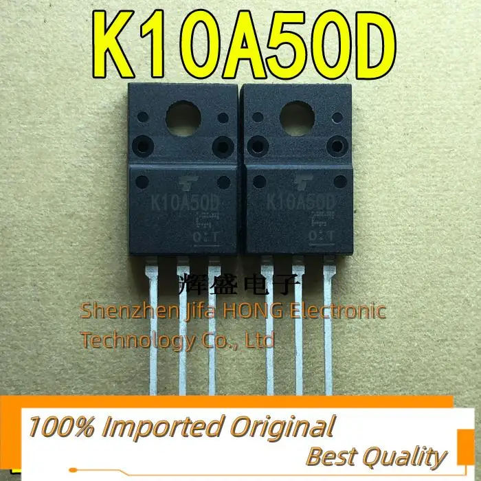 10PCS/Lot   K10A50D TK10A50D 500V 10A  TO-220F MOSFET N-Channel Imported Original Best Quality