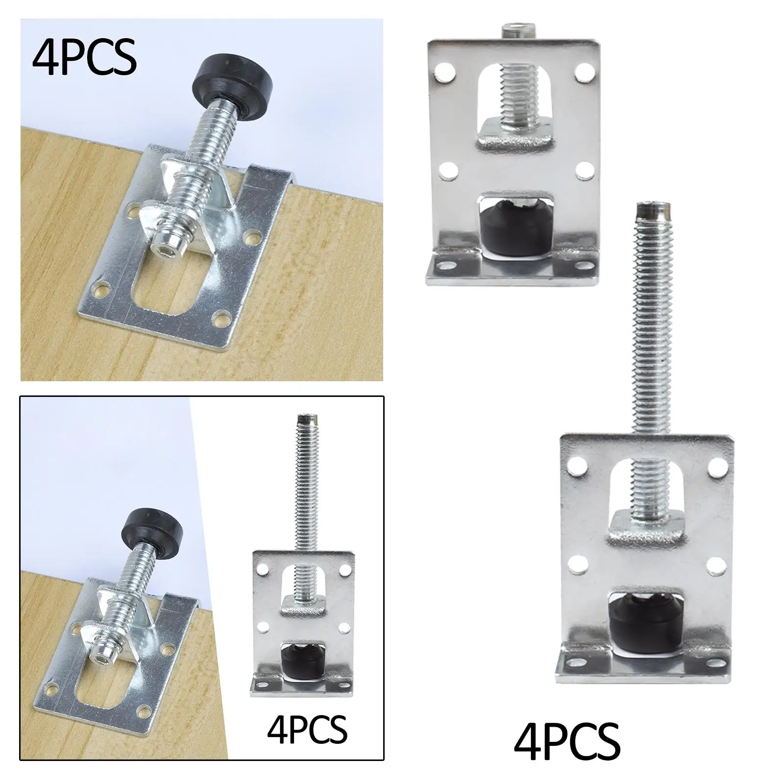 4Pcs Adjustable Furniture Leveling Feet Accessories Mounting Bracket for Cabinet Sturdy Multipurpose Simple Installation