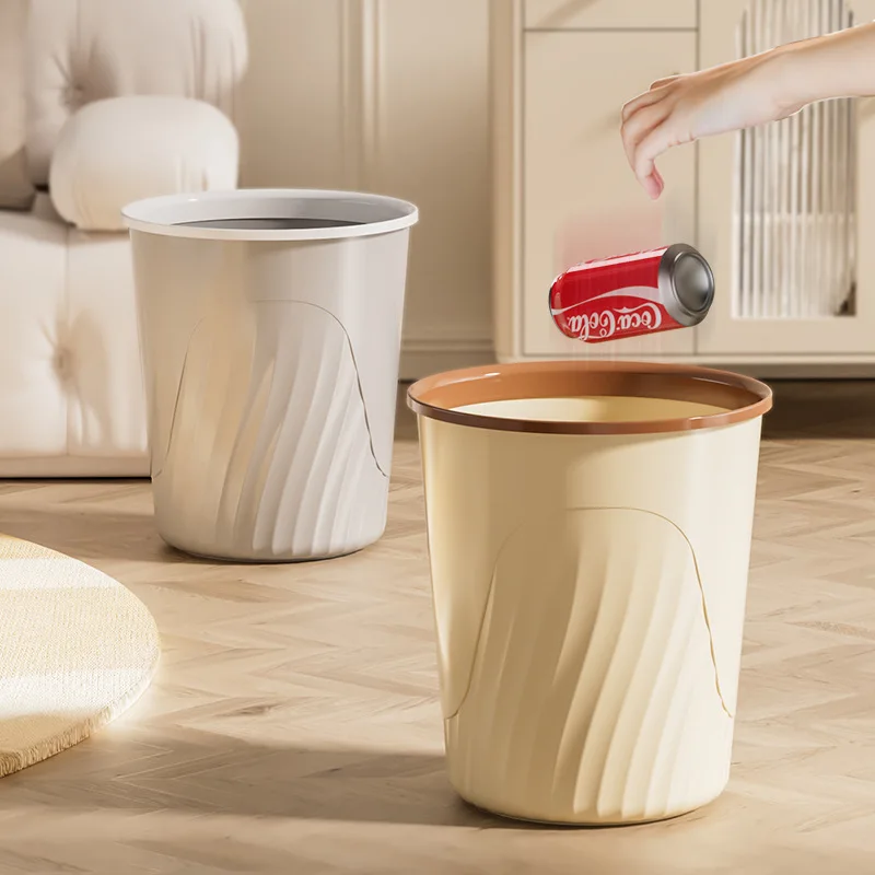 

Plastic trash can, large-capacity home office, paper basket, dormitory, living room, high-value storage bucket