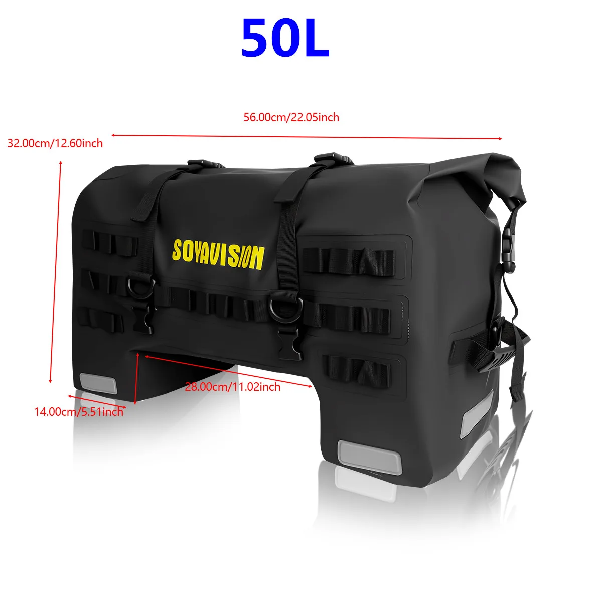 Waterdichte Motorfiets Achterbank Tas Reisbagage Tas 20L 80L 100L Motorfiets Powersports Staart Tas Fietstassen Rijden Helm Tas