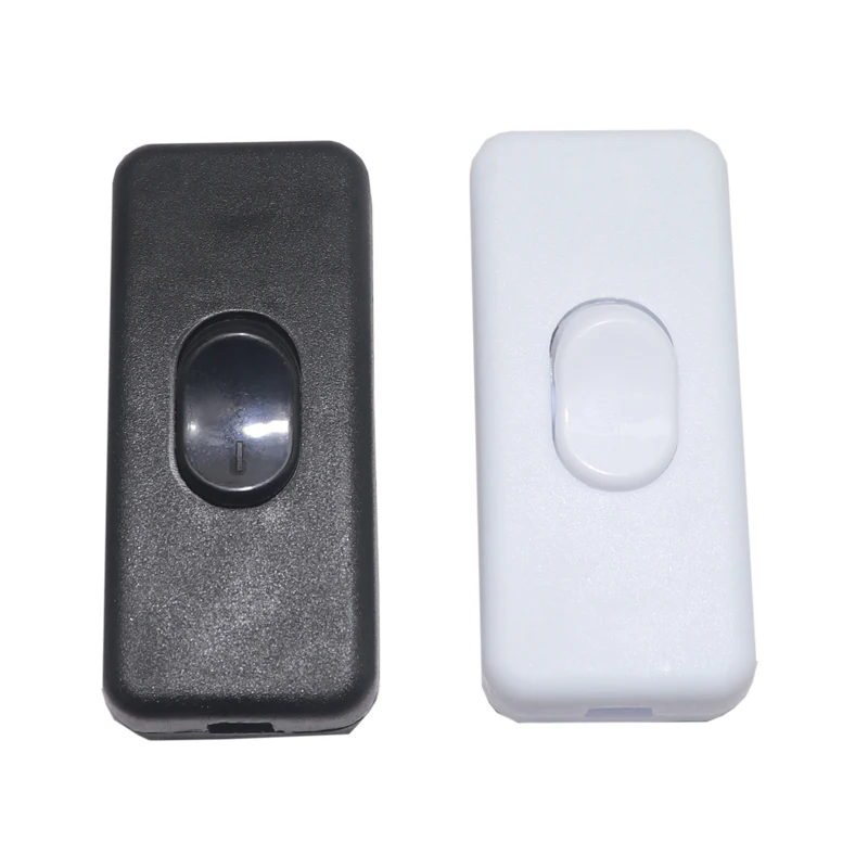 【10-2PCS】Light Switch AC 0-250V 6A Lnline ON/OFF Table Desk Lamp Cord Cable Toggle Rocker Switches Control For LED Lighting