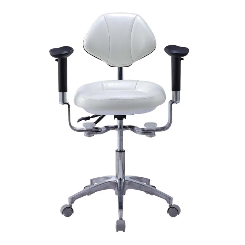 Stool with Backrest Stool Chair with Armrest PU leather Ergonomic  stool Doctor Chair