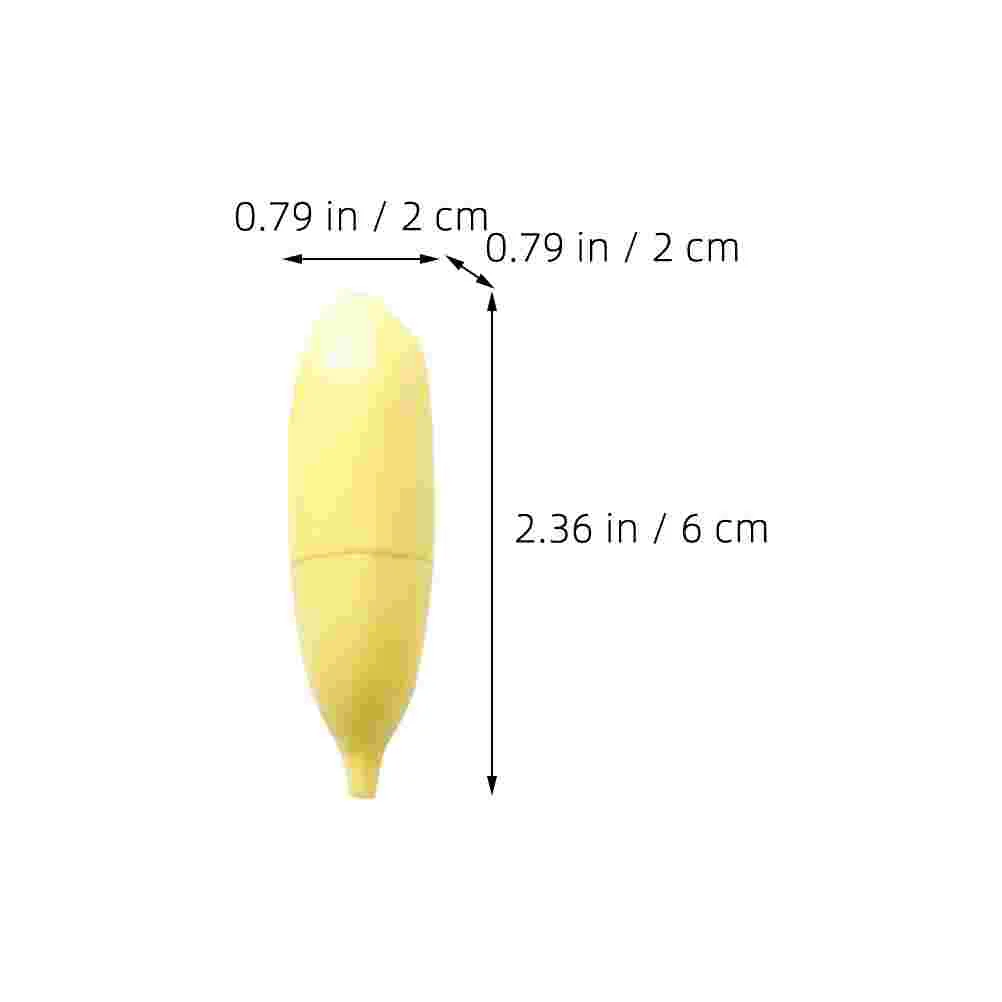 6 Pcs Watercolor Pen Bookmarks Bananas Note Marking Pens Adorable Highlighter Cartoon Markers Child