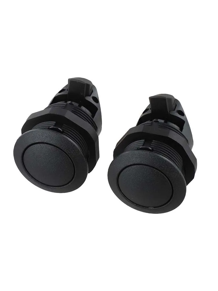 2pcs Black Push Button Lock For Deadbolt Vertical Door ABS Plastic Keyless Latch For RV Yacht Furniture Cabinet Hardware Parts