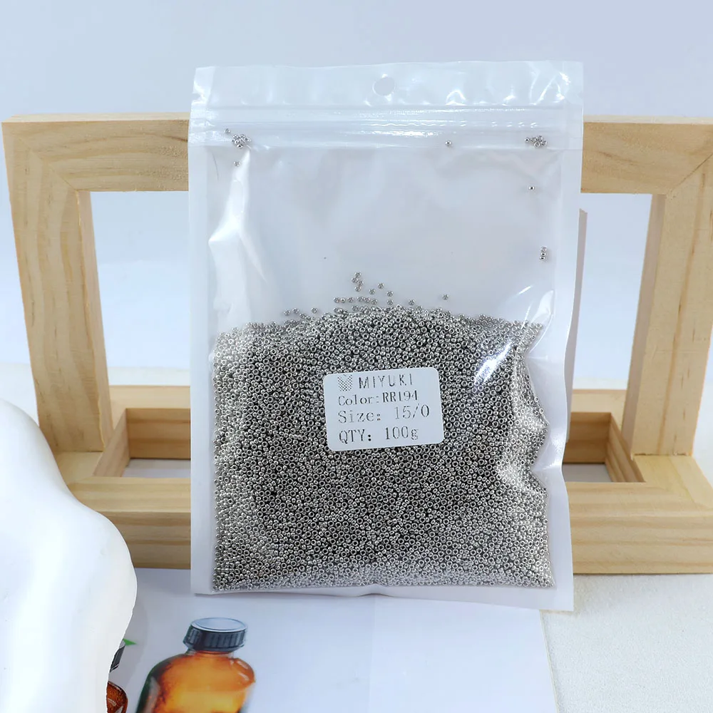 Miyuki round metal Rocailles 50g-100g round beads are imported from Japan and used for various DIY production.
