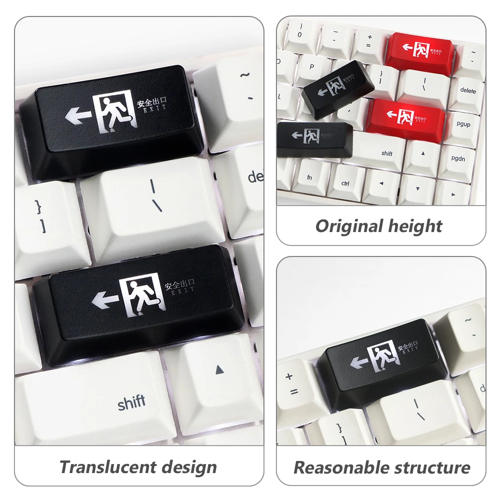 

Backspace Keycap Engraving Process Mechanical Keyboard Kecaps Replacement Computer Accessories Keycaps Shine Through