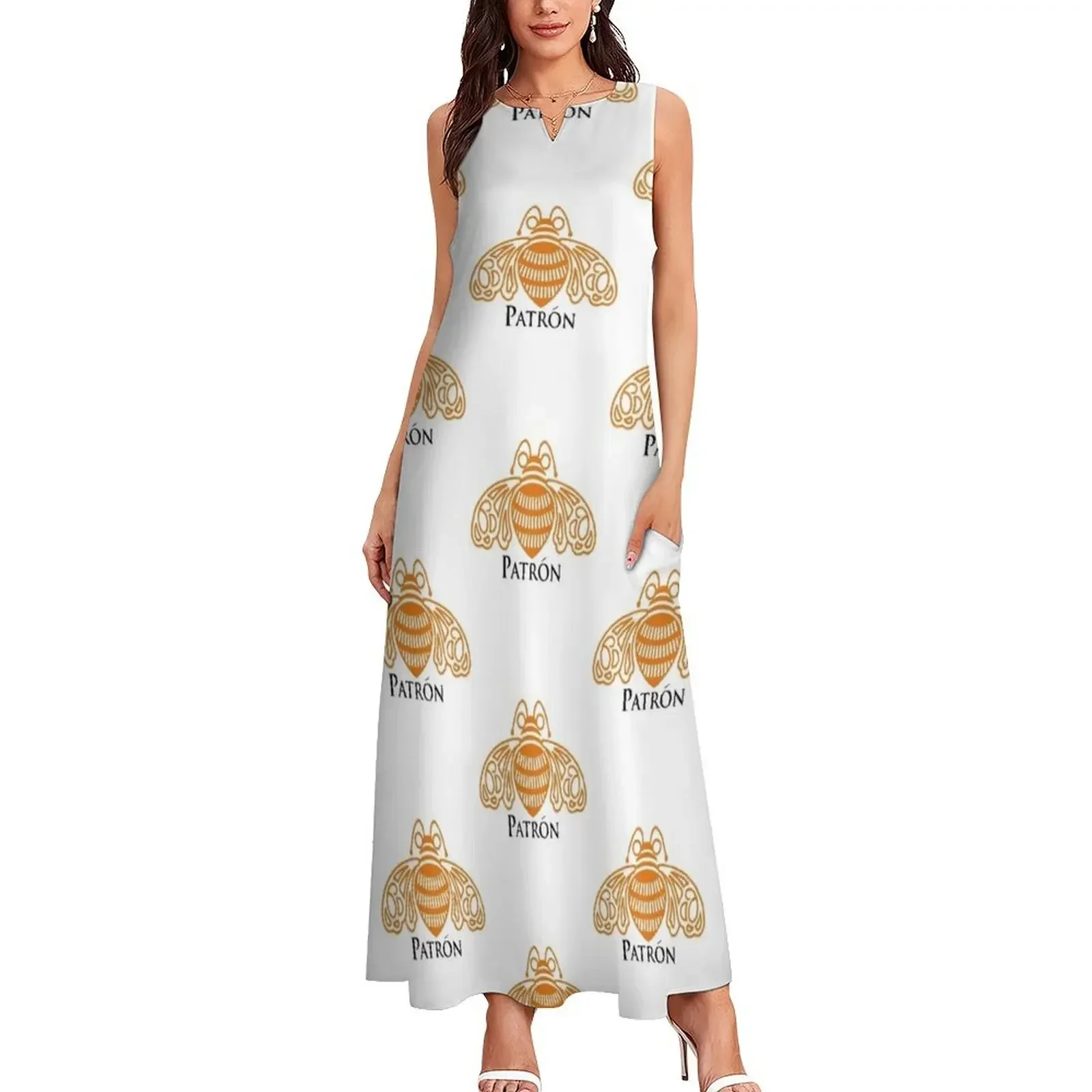 Patron Tequila Logo T-shirt Lange jurk Jurk Dames zomerlange jurk voor zwangere vrouwen