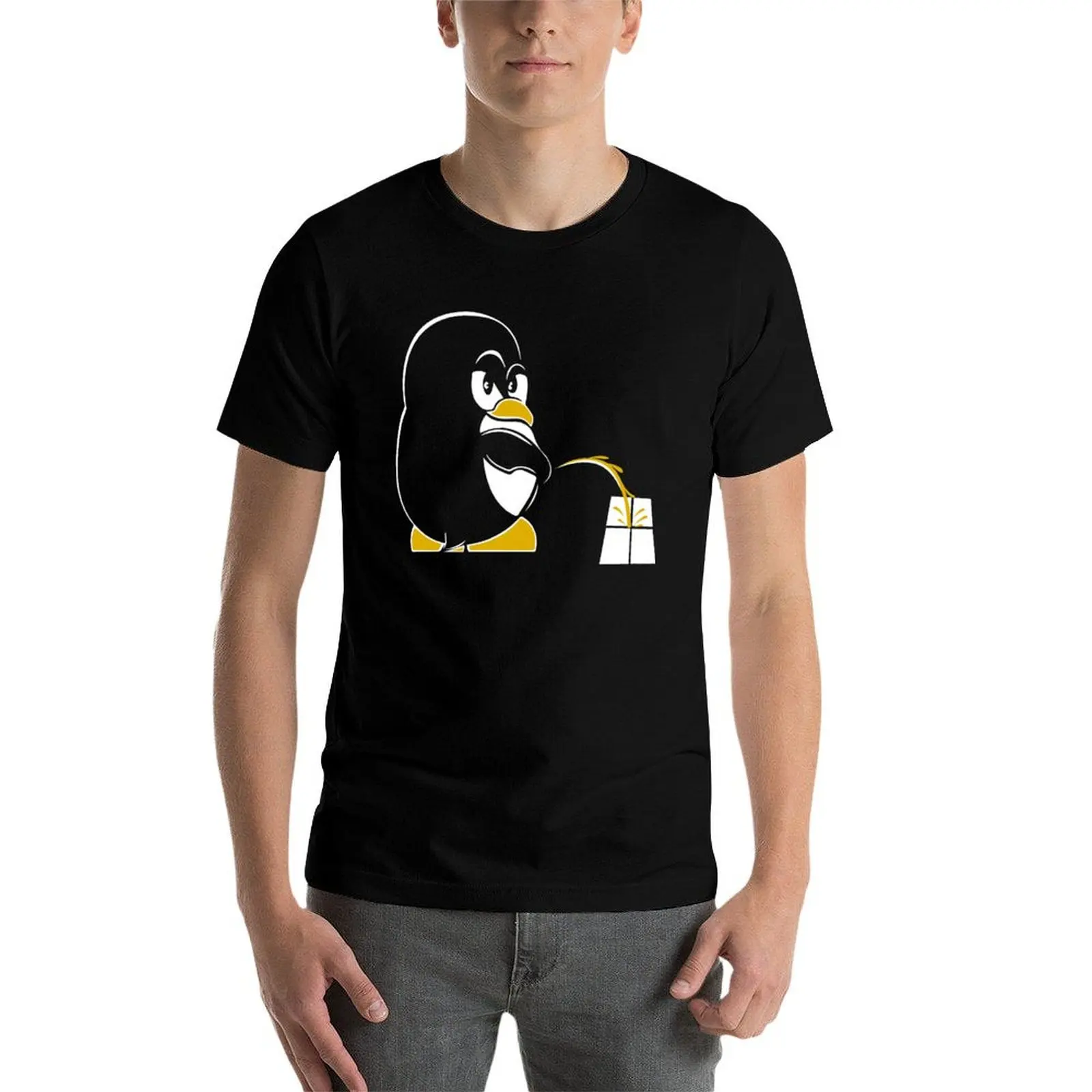 Funny Linux Tux Sysadmin Geek Nerd Sudo Root T-Shirt man graphic t shirt t shirt for man T-Shirt - view 3
