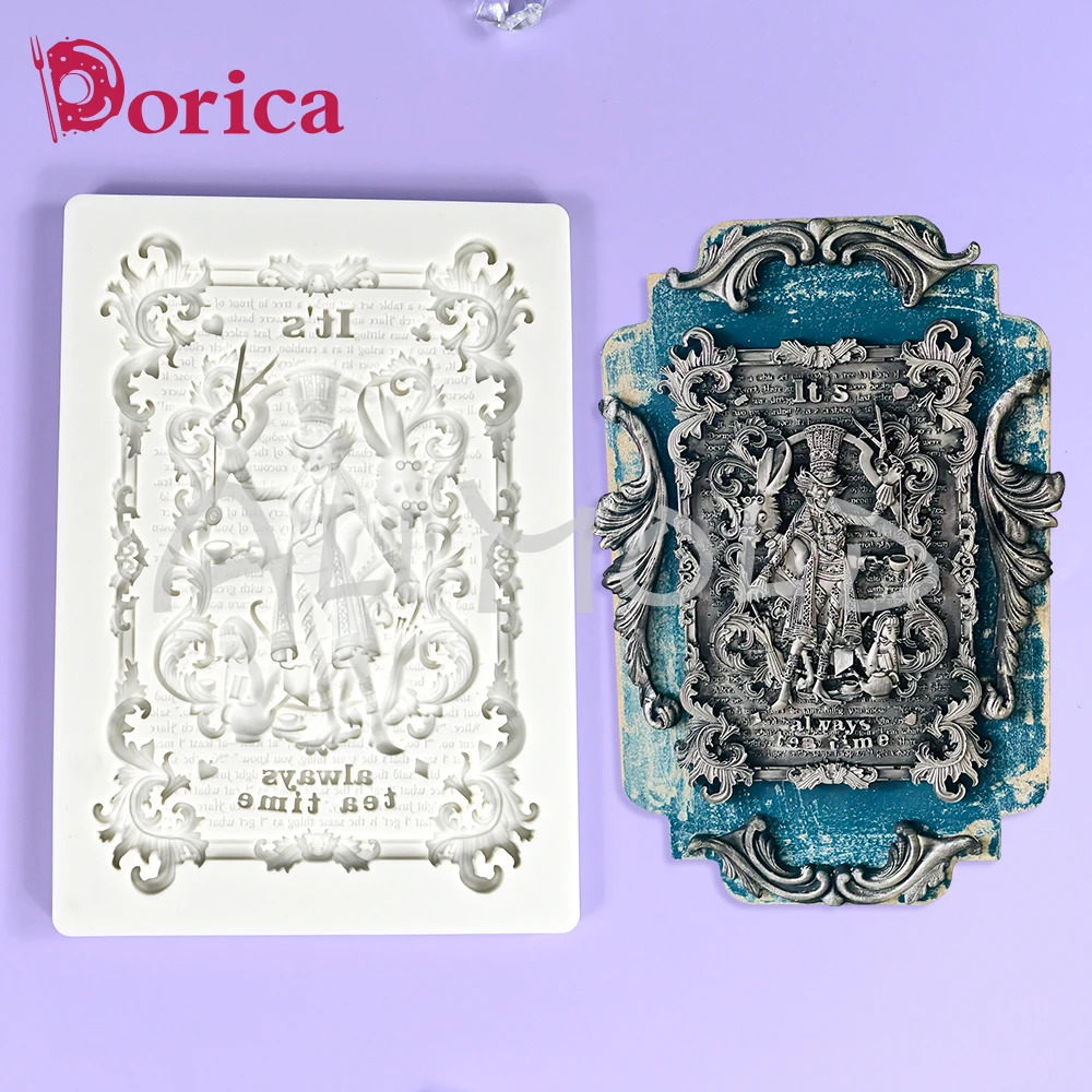Wonderland Mr.Hat Relief Design Silikonowa forma do pieczenia czekolady Fudge Fondant Forma do pieczenia DIY Żywica Glina Model Narzędzie do dekoracji domu