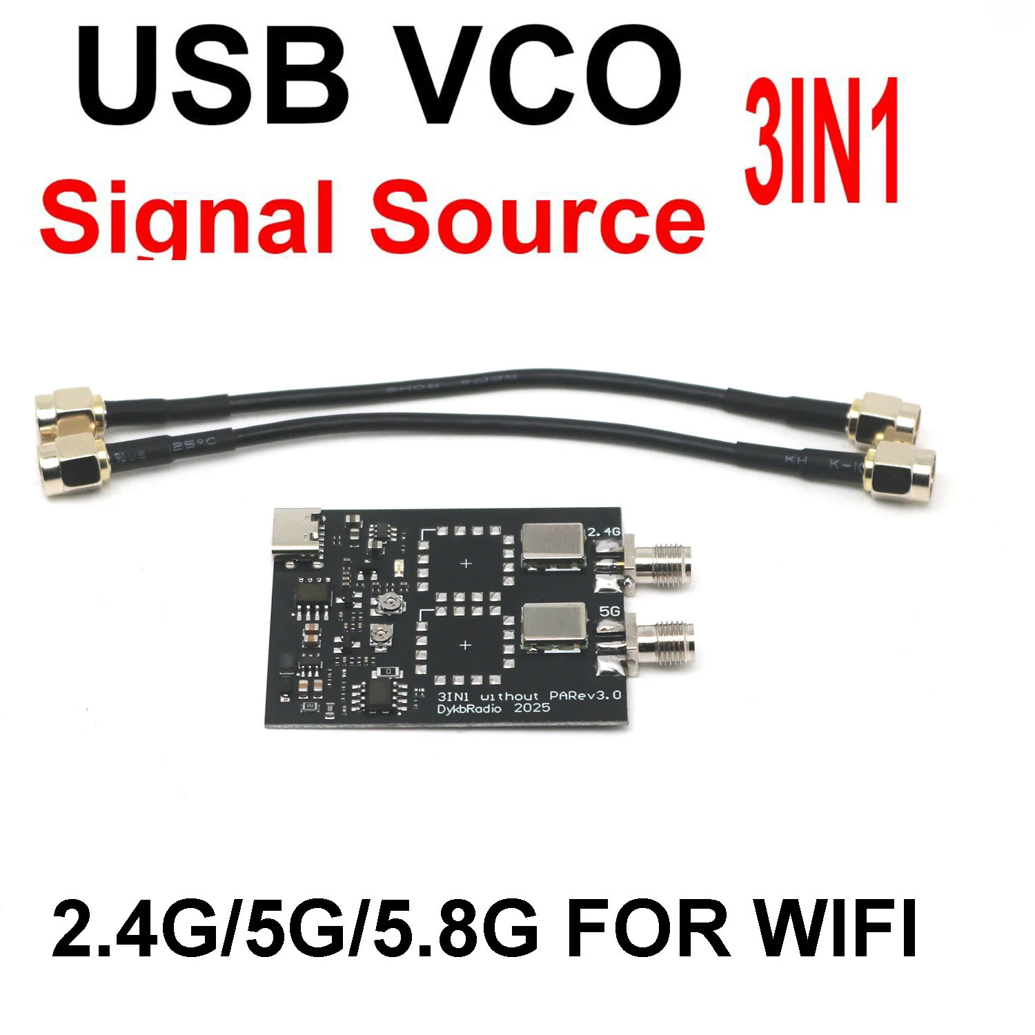 3w1 USB VCO RF Generator 2.4G 5.2G 5.8G Częstotliwość Dla 2.4Ghz 5.8Ghz RF Wzmacniacz mocy WIFI BT Bluetooth Ham Radio