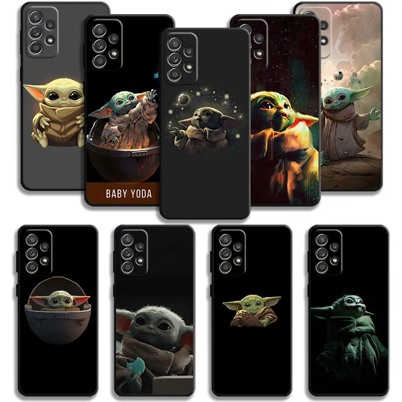 Case For Samsung Galaxy A12 A34 A54 A73 A53 A71 A51 A31 A33 A22 A21s A32 A72 A52 A23 Disney Star Wars The Mandalorian Baby Yoda