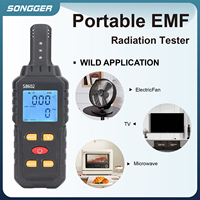 EMF Meter Detector Portable Electromagnetic Field Meter Gauss EV mW 3-in-1 Handheld Tester with LCD Alarm RF Magnetic Electric