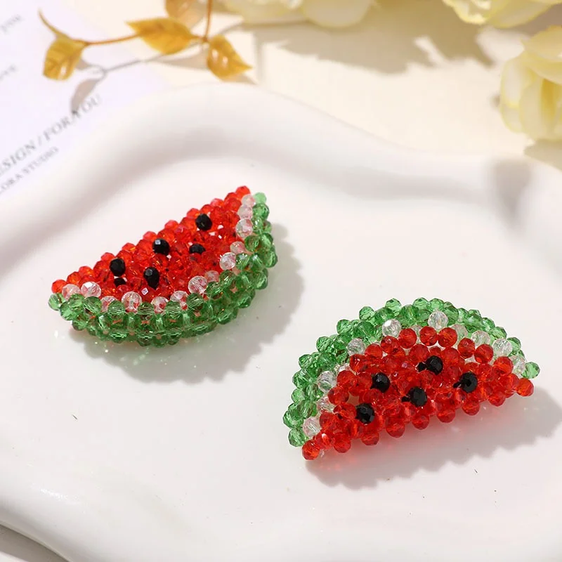 最小-10-ピース-ロットカラーガラスビーズ装飾手作り漫画スイカスライス形状ビーズ-diy-ジュエリー衣服ヘアアクセサリー
