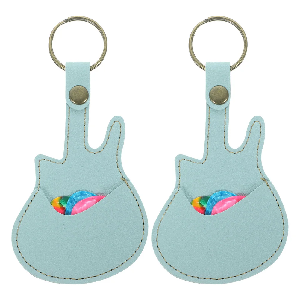 

1Set Portable Guitar Picks Case Waterproof PU Material Small Size Pick Holder for Acoustic Electric Folk Bass Guitars Easy to