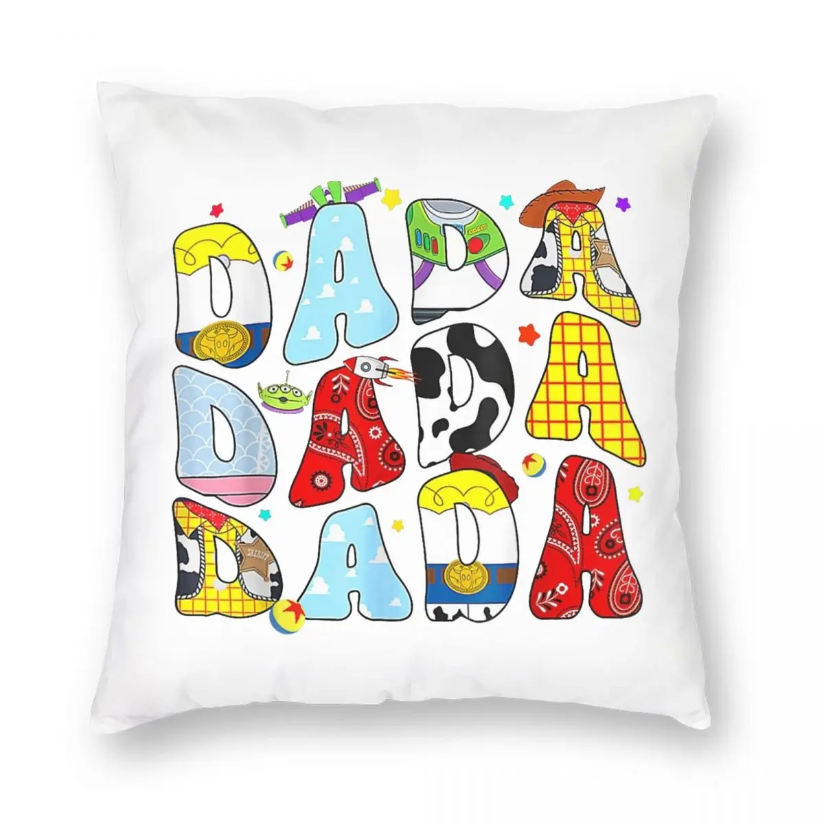 Toy Funny Story Dada Boy Dad Fathers Day Pillowcase Printing Polyester Cushion Cover Gift Pillow Case Cover Home Zipper 45X45cm