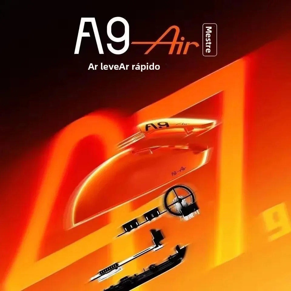 Mouse Gamer Sem Fio ATK A9 Air Tri-Mode Dual 8K PAW3950 Ultra Leve 53g 800mAh 42000DPI 750IPS Ergonômico para PC e Esportes Eletrônicos